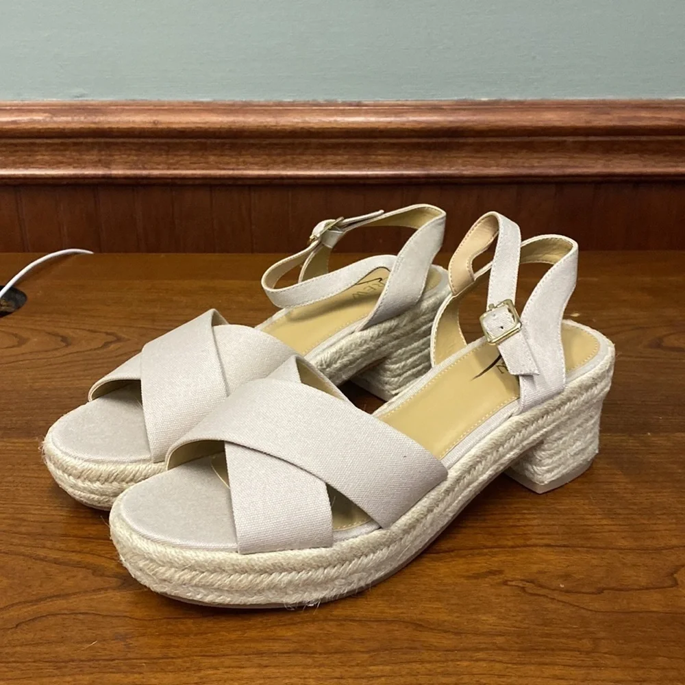 J Crew Platform espadrille sandals BN857